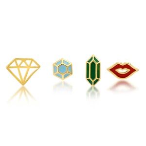 NEW Tai Jewelry Four Enamel Stud Collection